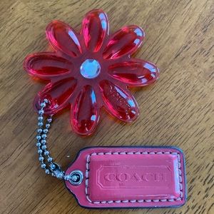 Pink Flower Coach Purse Charm